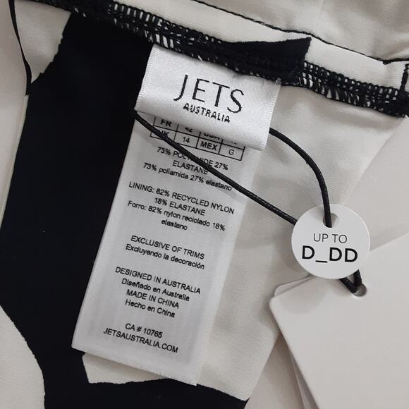 Jets Australia Twist Front Bikini Top High Rise Bottoms Two Piece Swimsuit Sz 10 - Picture 8 of 14